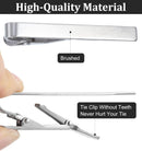 3 Pack Silver Tie Clips for Men, Classic Tie Clips for Men Silver with Adjustable Clasp Ideal for Professional Office Wear and Formal Events