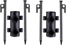 Portable Tent Holder Camping Tent Pole Holder Comes with 4 Ground Nails Tent Fixed Tube Pole Stand for Camping Fishing Hiking