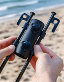 Portable Tent Holder Camping Tent Pole Holder Comes with 4 Ground Nails Tent Fixed Tube Pole Stand for Camping Fishing Hiking