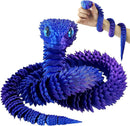30 Inch 3D Printed Animals Snake, Surprise Mystery Fidget Anaconda Toy, Fake Python Statue with Realistic Eyes，3-D Print Articulated Viper Cobra Collectible for Home Office (LSZ)