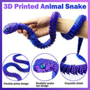 30 Inch 3D Printed Animals Snake, Surprise Mystery Fidget Anaconda Toy, Fake Python Statue with Realistic Eyes，3-D Print Articulated Viper Cobra Collectible for Home Office (LSZ)