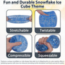 Snowflake Ice Cube Squishy Toy, Big Size 7cm Stress Relief Fidget Toys for Adults, Sensory Squishy Toys for Anxiety Relief and Focus, Soft Slow Rise Squeeze Toy for Stress (Blue)