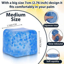 Snowflake Ice Cube Squishy Toy, Big Size 7cm Stress Relief Fidget Toys for Adults, Sensory Squishy Toys for Anxiety Relief and Focus, Soft Slow Rise Squeeze Toy for Stress (Blue)