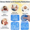 Snowflake Ice Cube Squishy Toy, Big Size 7cm Stress Relief Fidget Toys for Adults, Sensory Squishy Toys for Anxiety Relief and Focus, Soft Slow Rise Squeeze Toy for Stress (Blue)