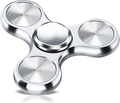 Fidget Spinner for Adults, Ultra Durable Metal Silent Fidget Spinners, Sensory Fidget Toys with Stainless Steel Bearings, ADHD Autism Anxiety Stress Relief, Goodie Bag Stuffers Gifts for Adults