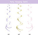 Macaron Birthday Decorations - 20-Pc Set with Pre-Strung Happy Birthday Banner, Tissue Paper, Garland, Swirls | Pastel Party Supplies for Women Girls Baby Shower, Adults Birthday Party Decor