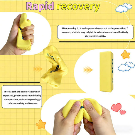 Slow Rebound Cute Butter Squeeze Stress Balls, 2026 New Realistic Soft Butter Stick Fidget Toy,Slow Rising Portable Squishy for Adults Anxiety & Stress Relief, Sensory Gifts for Office, Home（1pcs）