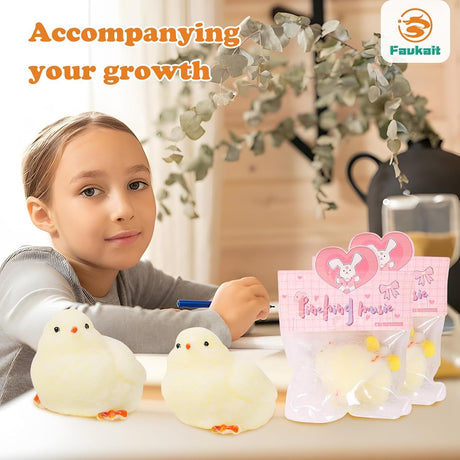 Handmade Chick Squeeze Toys Ultra Soft Squishy Fidget Toys Silicone Squishies Toys for Stress Relief ( Chicken ) (1pcs)