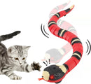 Cat Toys Snake Interactive,Kitten Toys,Realistic Smart Sensing Snake Toy,USB Rechargeable,Automatically Sense Obstacles and Escape,Electric Tricky Snake Cat Toys for Indoor Cats Dogs(Pink snake)