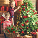 60 PCS Artificial Pine Branches Christmas Faux Pine Greenery Stems Red Holly Berries Fake Cedar Pine Needles Picks for Christmas Tree Wreath Garland  Holiday Home Decoration