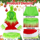 Dog Christmas Outfit，Christmas Pet Clothes Green Classic Dog Hoodie Shirt Cosplay Apparel Christmas Party Cosplay Costume Pet Supplies Accessories for Small Dogs and Cats