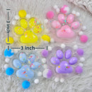4Pcs Taba Squishy Paw, Transparent Cat Paw Squishy for Stress Relief and Relax, Soft Squeeze Fidget Toys for Party Favors Novelty Things Birthday Gift