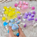 4Pcs Taba Squishy Paw, Transparent Cat Paw Squishy for Stress Relief and Relax, Soft Squeeze Fidget Toys for Party Favors Novelty Things Birthday Gift