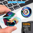 Infinity Gear Fidget Cube Spinner for Kid Adult, Transformable Spinning Top Metallic Fidget Toys for Anti-Anxiety Stress Relief Autism Finger Hand Spinner, 2-in-1 Cube Toy for Desk Office Classroom