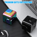 Infinity Gear Fidget Cube Spinner for Kid Adult, Transformable Spinning Top Metallic Fidget Toys for Anti-Anxiety Stress Relief Autism Finger Hand Spinner, 2-in-1 Cube Toy for Desk Office Classroom
