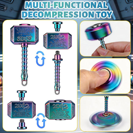 5 PCS Fidget Toy Set Adults & Teen, Sensory Handheld Gadgets Spinners, Cool Desk Toys for Office, Home, Travel, Perfect Classroom Prizes, Goodie Bag Fillers, Party Supplies