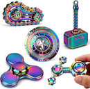 5 PCS Fidget Toy Set Adults & Teen, Sensory Handheld Gadgets Spinners, Cool Desk Toys for Office, Home, Travel, Perfect Classroom Prizes, Goodie Bag Fillers, Party Supplies