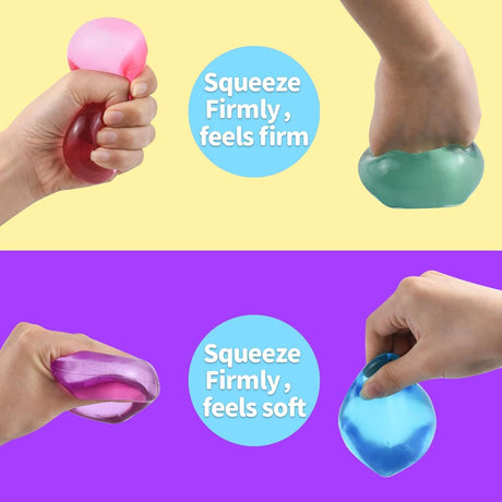 4 PCS Colorful Stress Cube - Sensory Fidget Squeeze Toy with Super Solid Squish-Slow Rising Ice Cube Stress Balls-Stress Relief Hand Toy-2.16
