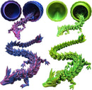 2 PCS MINI 3D Printed Dragon in Egg,Full Articulated Crystal Dragon,Flexible Joints Home Decor Executive Desk Toys, Creative Gifts