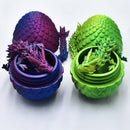 2 PCS MINI 3D Printed Dragon in Egg,Full Articulated Crystal Dragon,Flexible Joints Home Decor Executive Desk Toys, Creative Gifts