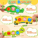 3PC Fidget Popper Sensory Toys Airplane Travel Activities for Toddlers Goodie Bags Pop It Fidget Toys for 12+ Month Babies 1 2 3 Year Old Girls Boys Valentine Gift Easter Basket Stuffer Gift