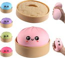 Dumpling Squishy, Dumpling Squishy Mystery Box, Cute Big Squishy Dumpling Stress Ball Fidget Sensory Toy for Adults Anxiety Relief, Novelty Squeeze Ball for Office Desk (Pink)