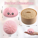 Dumpling Squishy, Dumpling Squishy Mystery Box, Cute Big Squishy Dumpling Stress Ball Fidget Sensory Toy for Adults Anxiety Relief, Novelty Squeeze Ball for Office Desk (Pink)