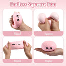 Dumpling Squishy, Dumpling Squishy Mystery Box, Cute Big Squishy Dumpling Stress Ball Fidget Sensory Toy for Adults Anxiety Relief, Novelty Squeeze Ball for Office Desk (Pink)
