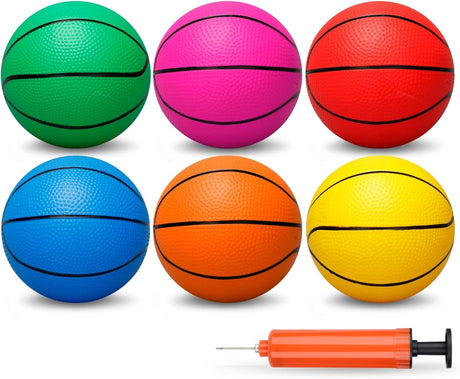 6 Inch PVC Mini Basketball for Indoor Mini Hoops, Soft 6