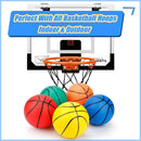 6 Inch PVC Mini Basketball for Indoor Mini Hoops, Soft 6" Rubber Small Repacement Balls for Over Door Hoop Sets, Little Beach Ball for Outdoor Yard Lawn (6 PCS with Air Pump)
