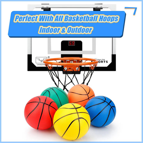 6 Inch PVC Mini Basketball for Indoor Mini Hoops, Soft 6