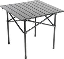 Portable Camping Table Folding Side Table Aluminum Lightweight Table with Carry Bag for Outdoor Cooking Hiking Picnics BBQ Travel (Black)