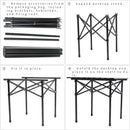 Portable Camping Table Folding Side Table Aluminum Lightweight Table with Carry Bag for Outdoor Cooking Hiking Picnics BBQ Travel (Black)
