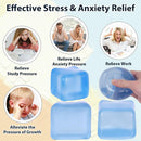 Large Ice Cube Squishy Toy 7cm (2.76Inch),  Big Slow Rising Squishies for Sensory Play, Perfect Stress Relief Fidget Toys for Adults Anxiety, Squishy Cube Sensory Toys (Blue)