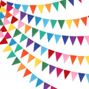 Pennant Banner Flags - 6-Pack Pre-Strung Rainbow Party Garland | Felt Triangle Bunting for Birthdays, Baby Showers, Weddings, Pride, Carnival and Festival Decorations