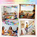 Pennant Banner Flags - 6-Pack Pre-Strung Rainbow Party Garland | Felt Triangle Bunting for Birthdays, Baby Showers, Weddings, Pride, Carnival and Festival Decorations