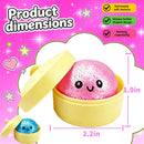 2PCS Mini Glitter Dumpling Squishy, 2026 Upgrade Dumling Mystery Box, Colorful Dumplings Stress Balls Fidget Sensory, Fidget Squeeze Toy for Holiday & Birthday Gifts (Blue+Pink)