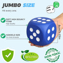 Large 3 Inch Foam Fidget Dice Toys, Jumbo Stress Toy Relief Big Dice, Squeeze Squishy Giant Large Fidgets Cube for Family Board Game Classroom Party Favors Bag Stuffer (3 Pack)