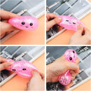 6 PCS Glitter Smiling face Colorful Dumpling Stress Balls Fidget Sensory Toy,Squeeze Dough Ball Stress Relief Hand Toy,Bun with Food Steamer Stretchy Desk Toys