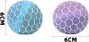 4 PCS Colorful Mesh Grape Stress Balls - Squeeze Color Change Fidget Toys for Stress Relief and Hand Exercise