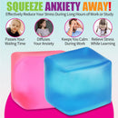 Giant Stress Cube - 3.15" Cube-Sensory Fidget Squeeze Toy with Super Solid Squish-Slow Rising Ice Cube Stress Balls-Stress Relief Hand Toy (Blue)