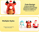 Squeeze Bubble Pop Stress Relief Toy 12-Pack Box Set - Cartoon Squishy Figure for Anxiety Relief - Santa + Snowman + Reindeer (4 Each) - Christmas Gift Set