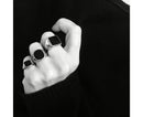 Stylish Signet Rings for Men Male Pinky Ring with Black Square CZ StoneGold Color Stainless Steel Metal Jewelry US Size 10
