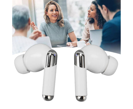 Language Translator Earbuds 144 Languages Noise Reduction Bluetooth 5.3 Wireless Smart Earphone White