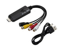 1080P HDMI-compatible Male to Female RCA AV Video Audio Converter Adapter for VCR DVD TV Black