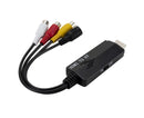1080P HDMI-compatible Male to Female RCA AV Video Audio Converter Adapter for VCR DVD TV Black