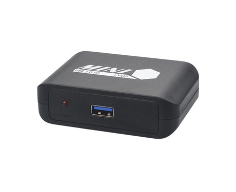 Compact 1080P USB3.0 to HDMI-compatible+VGA Adapter Video Converter for Laptop Computer Black
