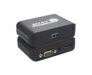 Compact 1080P USB3.0 to HDMI-compatible+VGA Adapter Video Converter for Laptop Computer Black