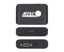 Compact 1080P USB3.0 to HDMI-compatible+VGA Adapter Video Converter for Laptop Computer Black