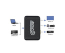Compact 1080P USB3.0 to HDMI-compatible+VGA Adapter Video Converter for Laptop Computer Black